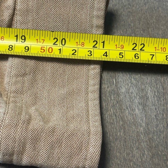 Women’s Lauren Ralph Lauren 3X Brown Herringbone Silk Cotton Button - Picture 7 of 9